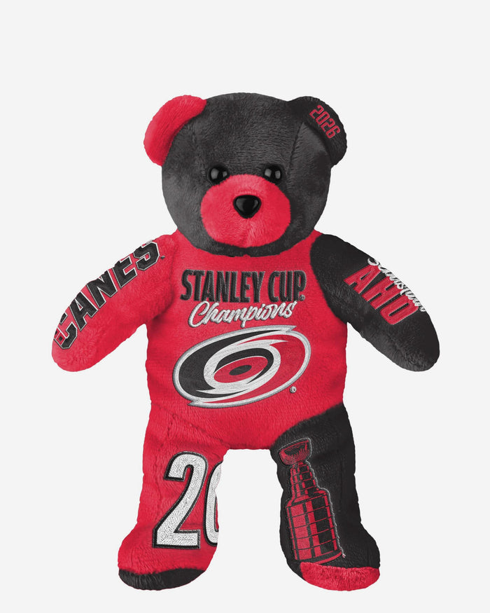 Sebastian Aho Carolina Hurricanes 2026 Stanley Cup Champions Team Beans Embroidered Player Bear FOCO - FOCO.com