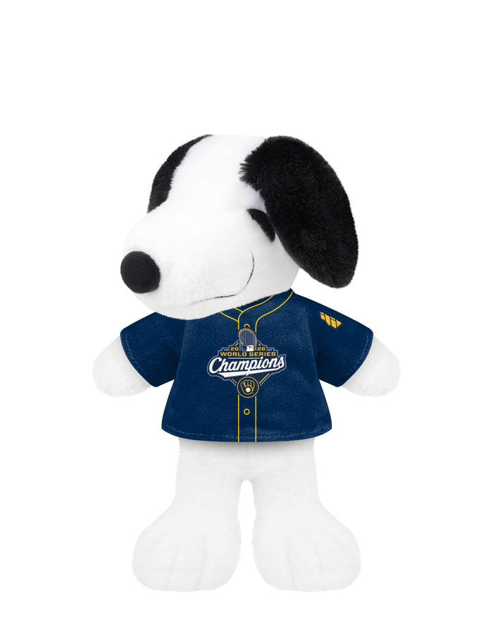 Milwaukee Brewers 2026 World Series Champions Snoopy Peanuts Team Jersey Plush FOCO - FOCO.com