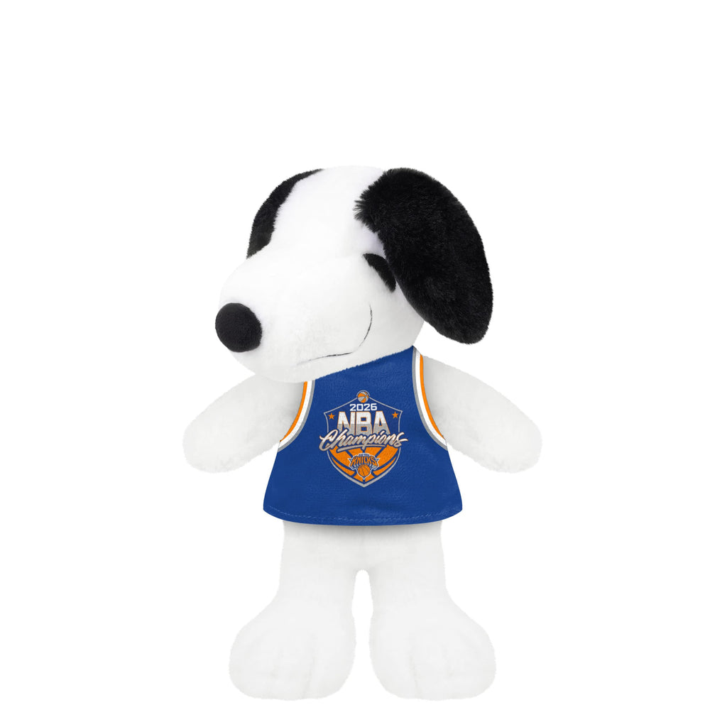 New York Knicks 2026 NBA Champions Snoopy Peanuts Team Jersey Plush FOCO - FOCO.com