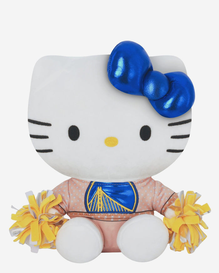 Golden State Warriors Metallic Bow Hello Kitty® Cheerleader Plush FOCO - FOCO.com