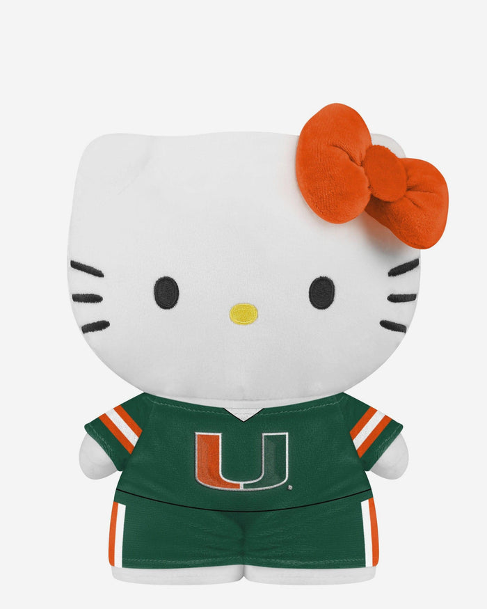Miami Hurricanes Team Color Bow Hello Kitty® Jersey Plush FOCO - FOCO.com