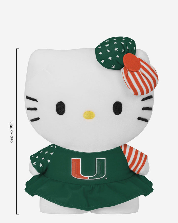 Miami Hurricanes USA Bow Hello Kitty® Americana Plush FOCO - FOCO.com
