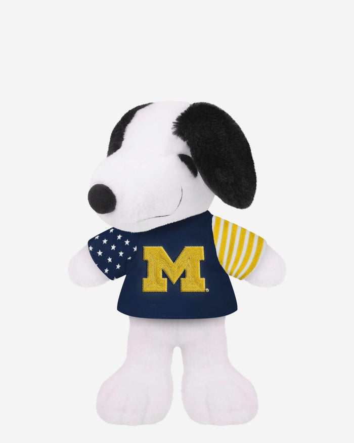 Michigan Wolverines USA Flag Snoopy Peanuts Team Jersey Plush FOCO - FOCO.com