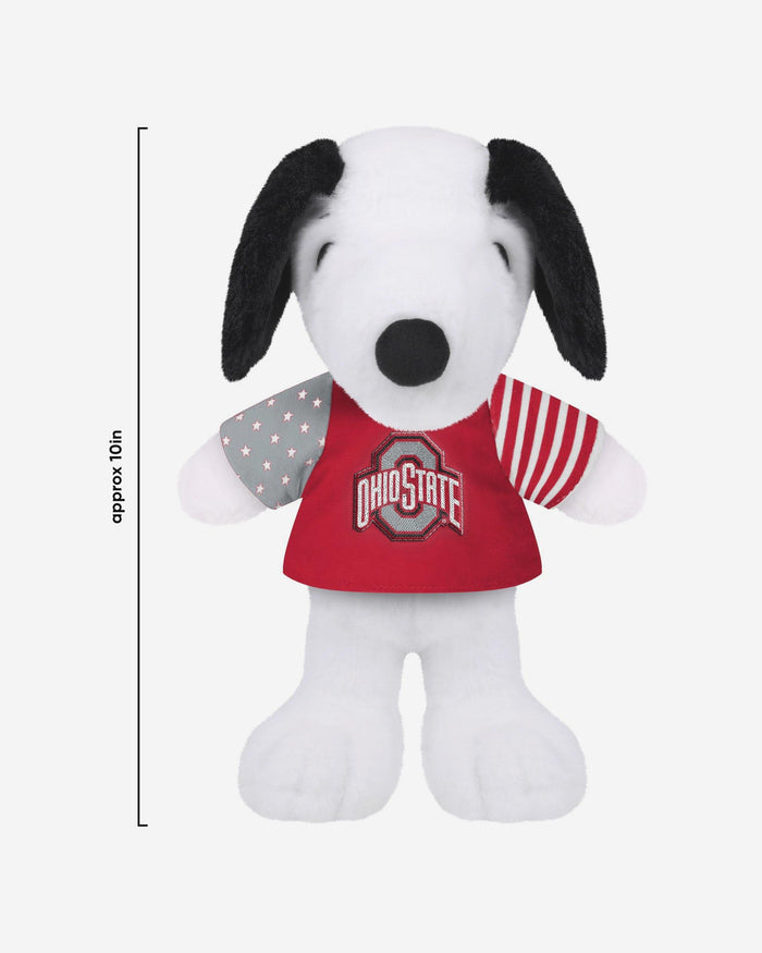 Ohio State Buckeyes USA Flag Snoopy Peanuts Team Jersey Plush FOCO - FOCO.com