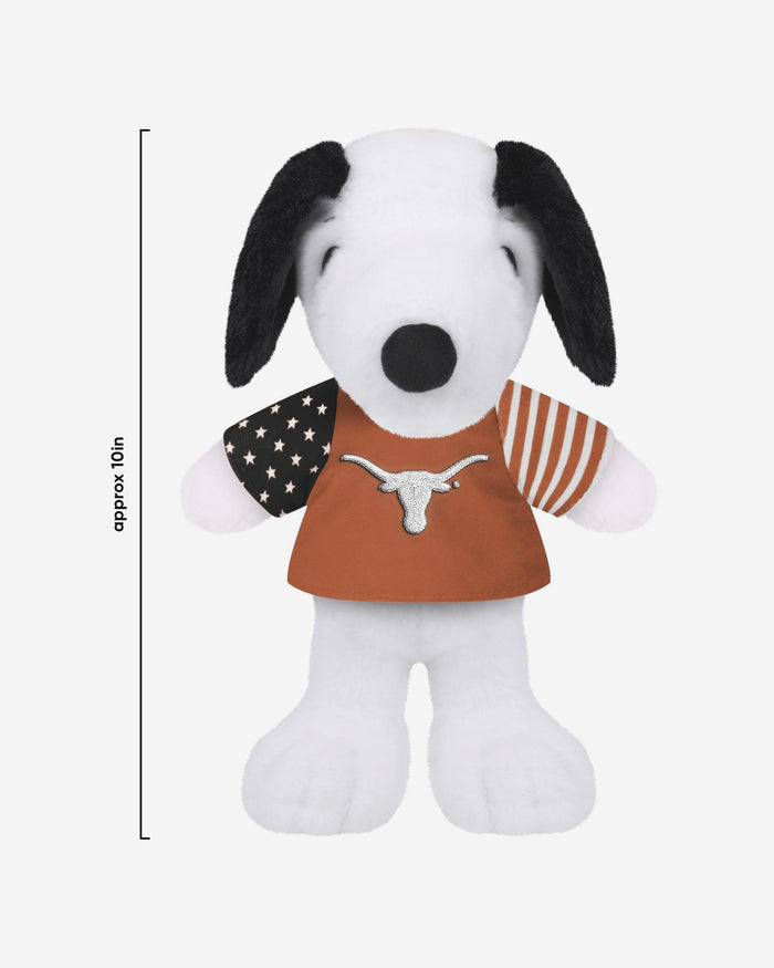 Texas Longhorns USA Flag Snoopy Peanuts Team Jersey Plush FOCO - FOCO.com