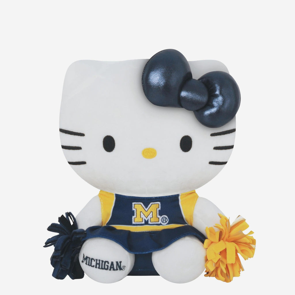 Michigan Wolverines Metallic Bow Hello Kitty® Cheerleader Plush FOCO - FOCO.com
