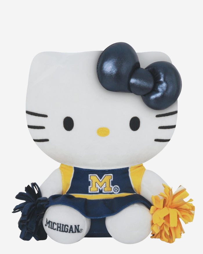 Michigan Wolverines Metallic Bow Hello Kitty® Cheerleader Plush