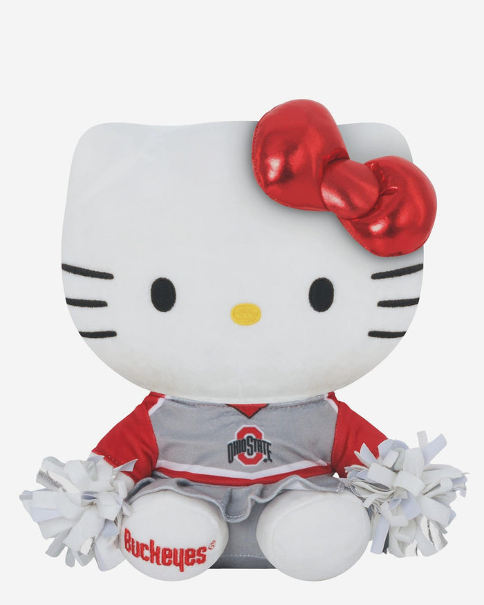 Ohio State Buckeyes Metallic Bow Hello Kitty® Cheerleader Plush FOCO - FOCO.com