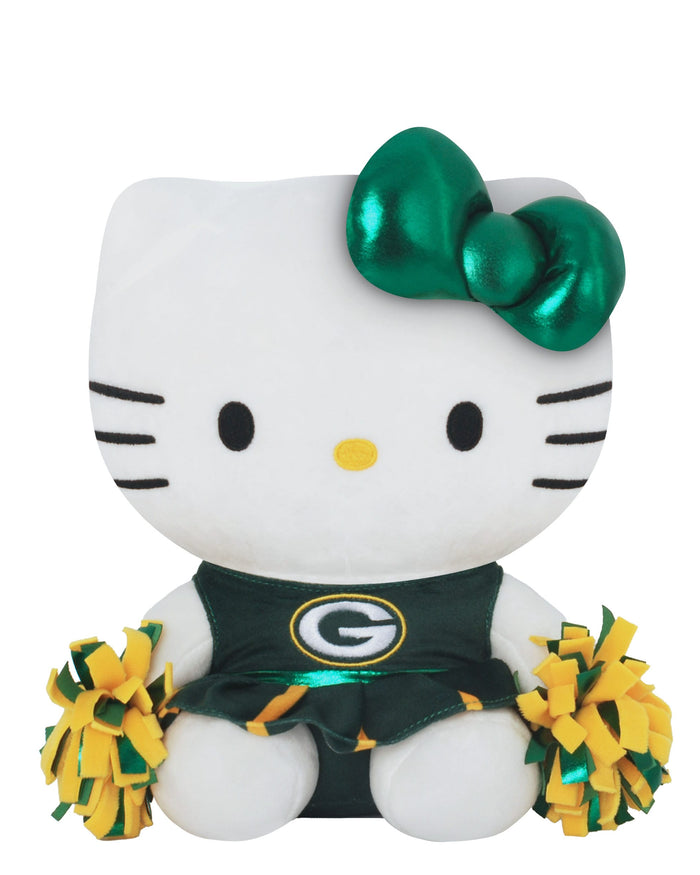 Green Bay Packers Metallic Bow Hello Kitty® Cheerleader Plush