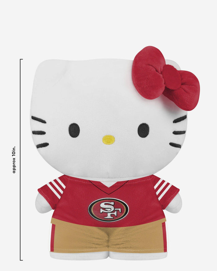 San Francisco 49ers Team Color Bow Hello Kitty® Jersey Plush FOCO - FOCO.com