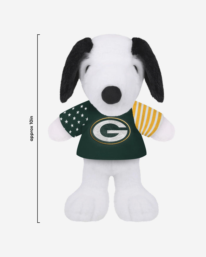 Green Bay Packers USA Flag Snoopy Peanuts Team Jersey Plush FOCO - FOCO.com