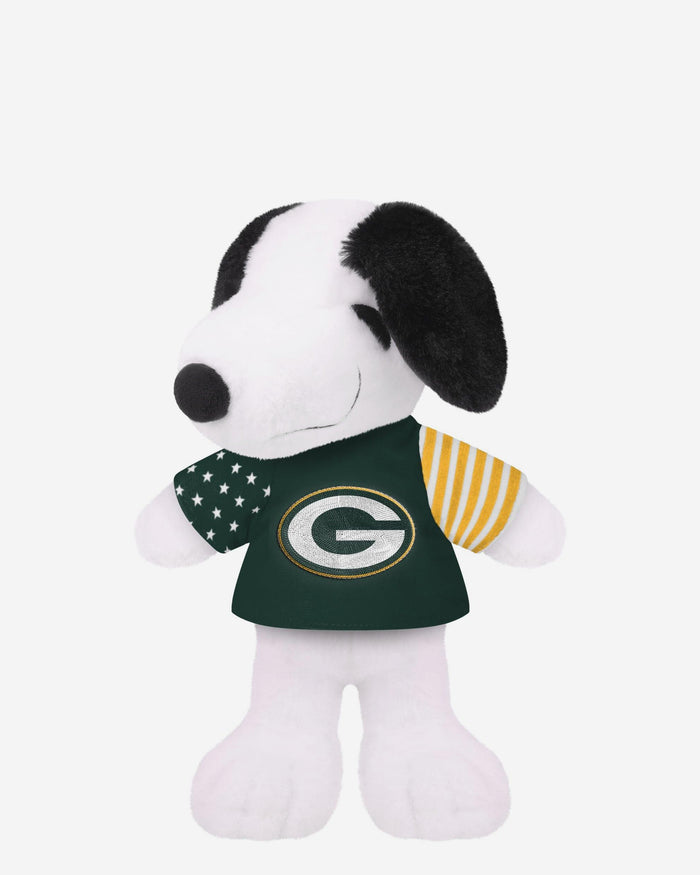 Green Bay Packers USA Flag Snoopy Peanuts Team Jersey Plush FOCO - FOCO.com
