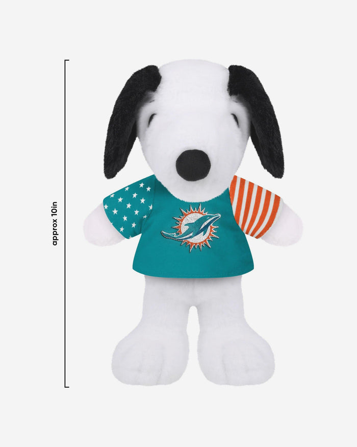 Miami Dolphins USA Flag Snoopy Peanuts Team Jersey Plush FOCO - FOCO.com