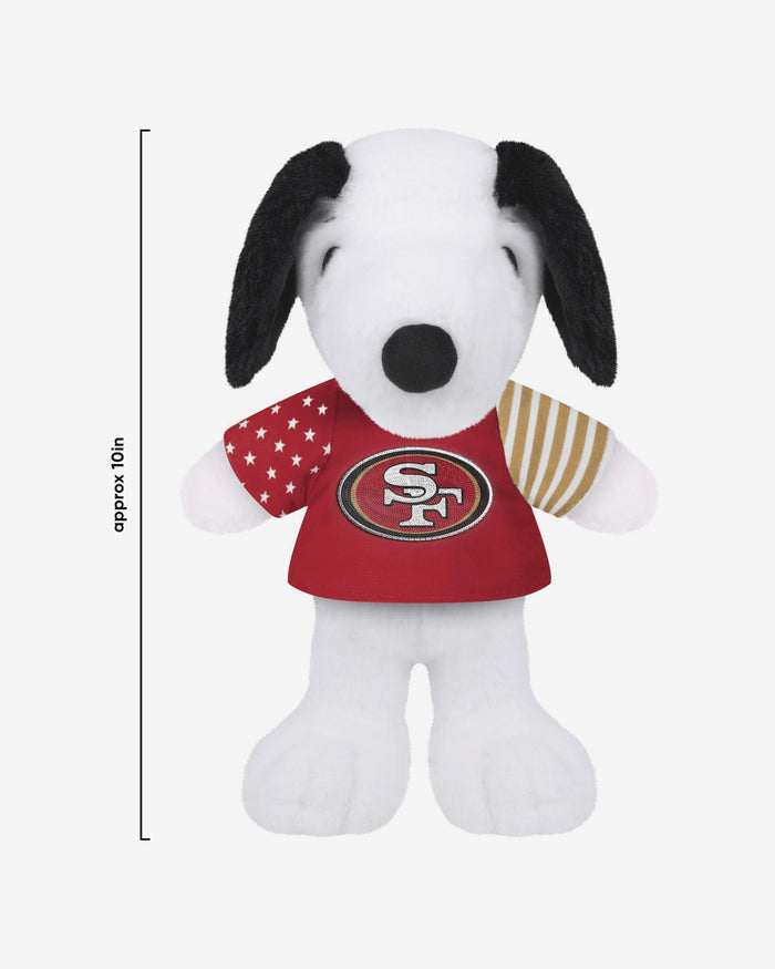 San Francisco 49Ers USA Flag Snoopy Peanuts Team Jersey Plush FOCO - FOCO.com