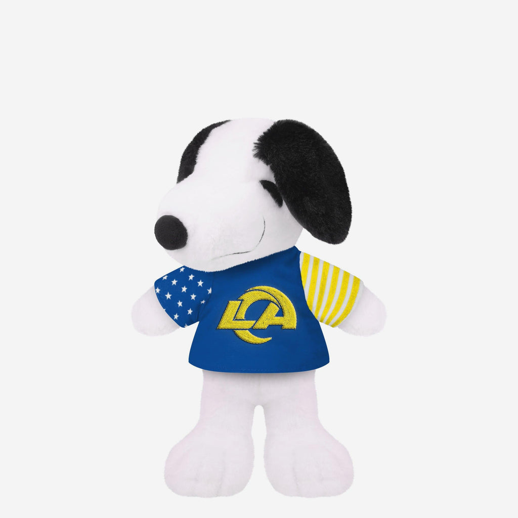 Los Angeles Rams USA Flag Snoopy Peanuts Team Jersey Plush FOCO - FOCO.com