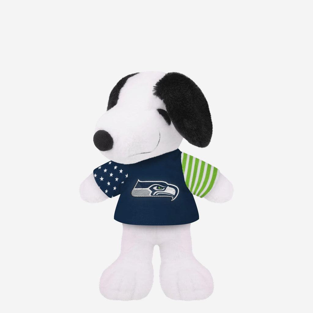 Seattle Seahawks USA Flag Snoopy Peanuts Team Jersey Plush FOCO - FOCO.com