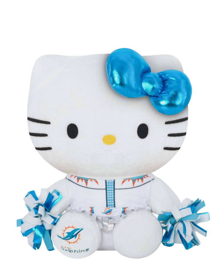 Miami Dolphins Metallic Bow Hello Kitty® Cheerleader Plush