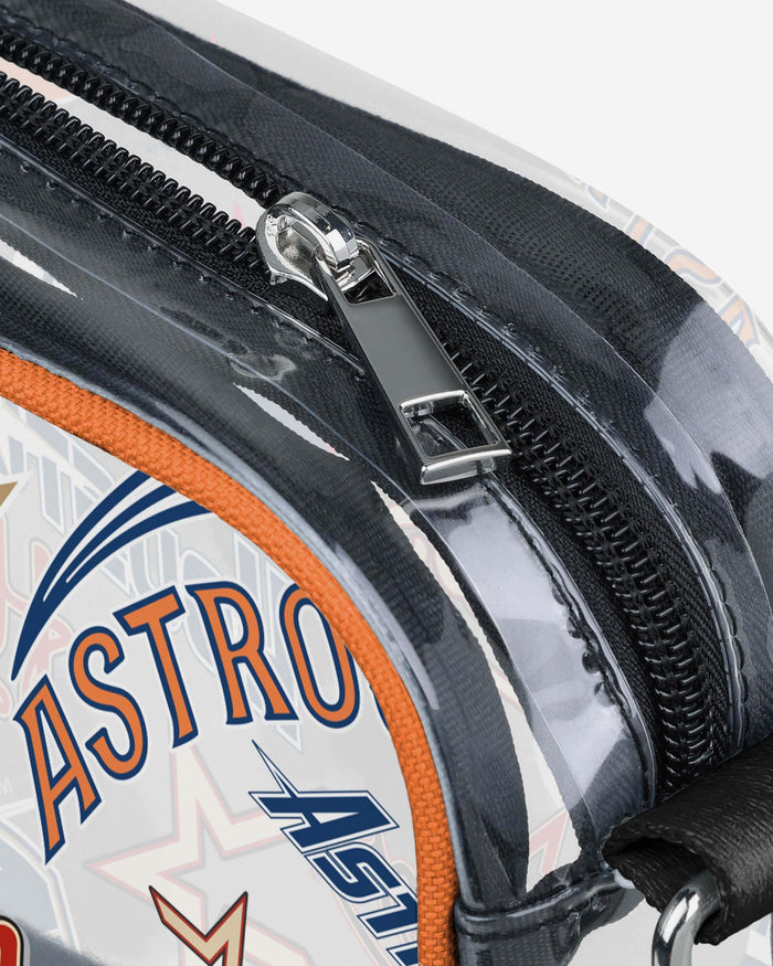 Houston Astros Repeat Retro Print Clear Crossbody Bag FOCO - FOCO.com