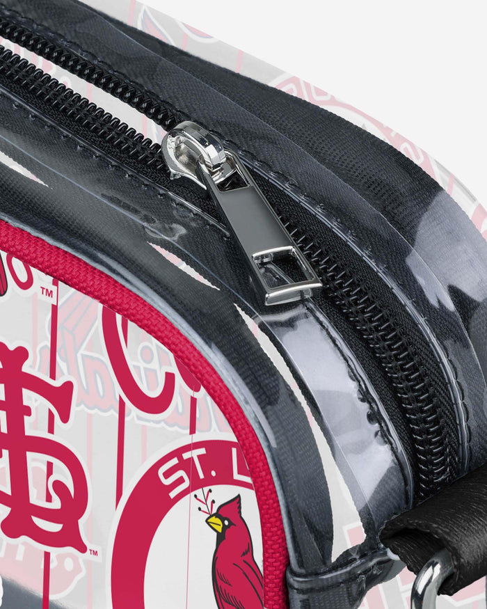 St Louis Cardinals Repeat Retro Print Clear Crossbody Bag FOCO - FOCO.com