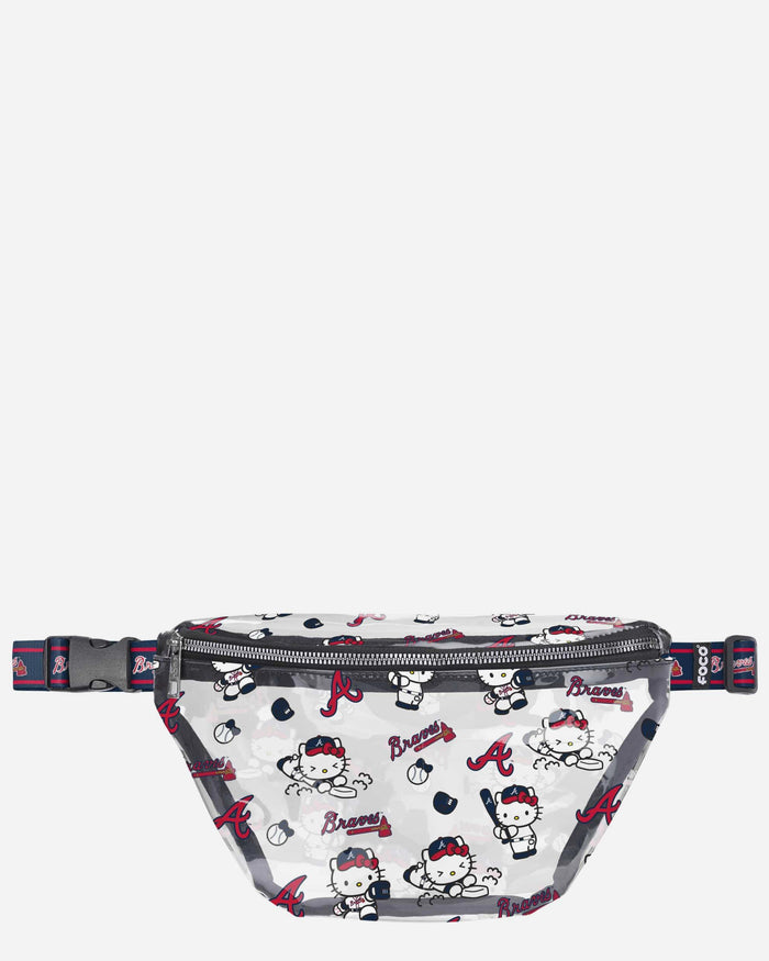 Atlanta Braves Hello Kitty® Clear Fanny Pack FOCO - FOCO.com