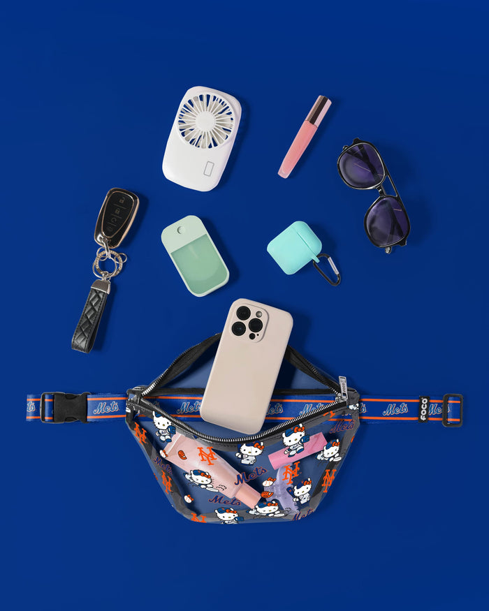 New York Mets Hello Kitty® Clear Fanny Pack FOCO - FOCO.com