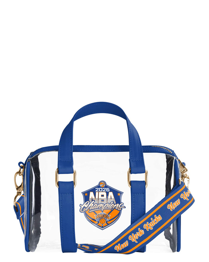 New York Knicks 2026 NBA Champions Clear Barrel Bag FOCO - FOCO.com