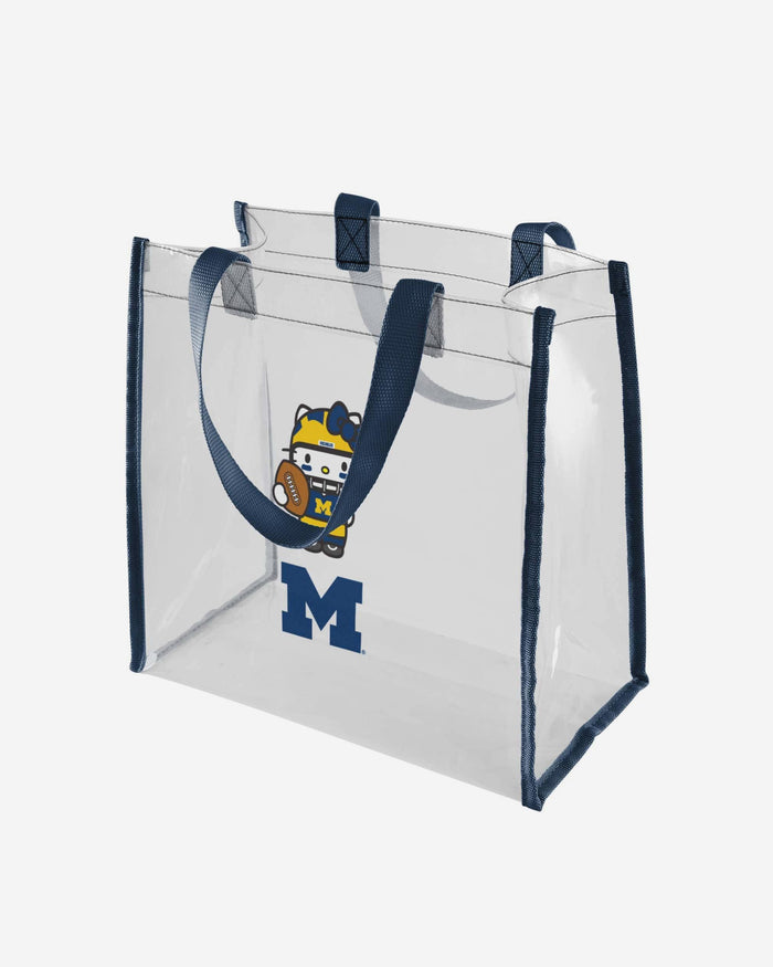 Michigan Wolverines Hello Kitty® Clear Tote Bag FOCO - FOCO.com
