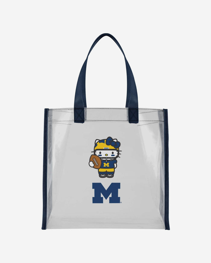 Michigan Wolverines Hello Kitty® Clear Tote Bag FOCO - FOCO.com