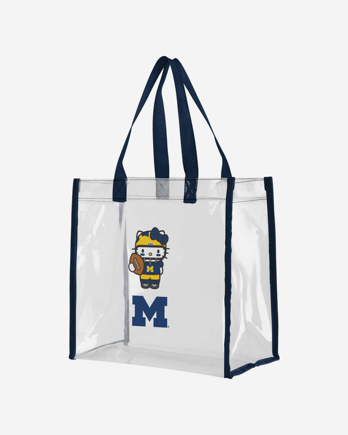 Michigan Wolverines Hello Kitty® Clear Tote Bag FOCO - FOCO.com