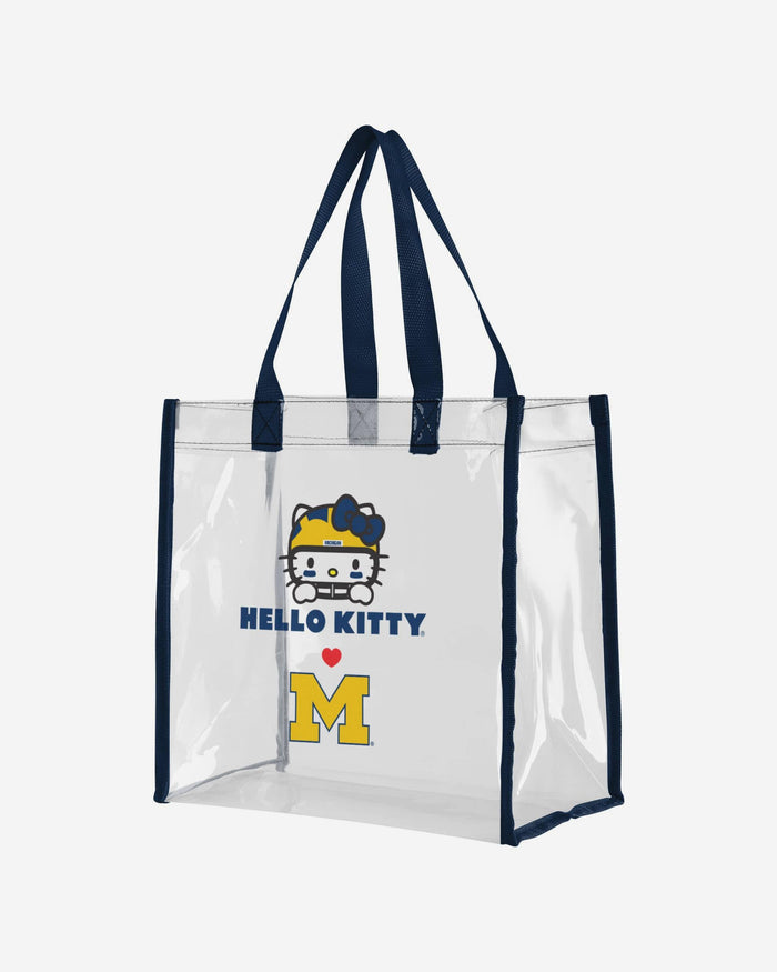Michigan Wolverines Hello Kitty® Clear Tote Bag FOCO - FOCO.com