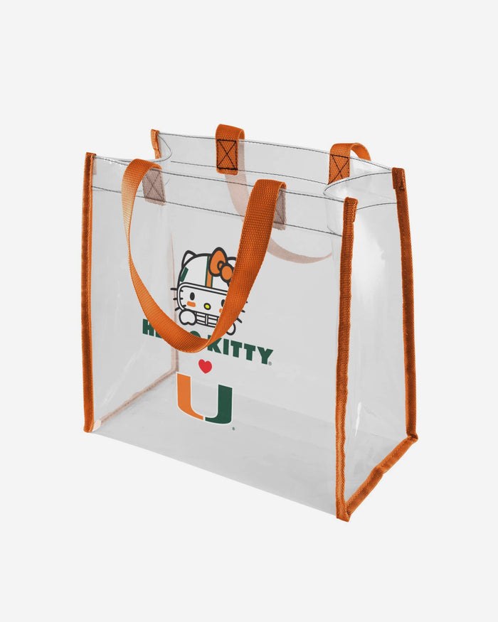 Miami Hurricanes Hello Kitty® Clear Tote Bag FOCO - FOCO.com