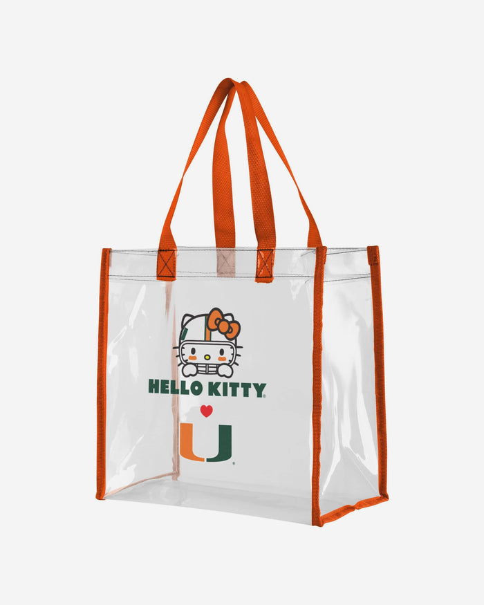 Miami Hurricanes Hello Kitty® Clear Tote Bag FOCO - FOCO.com