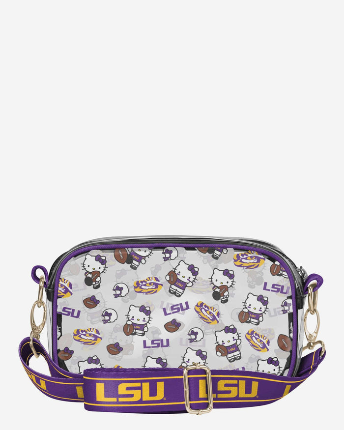 LSU Tigers Hello Kitty® Clear Crossbody Bag FOCO - FOCO.com