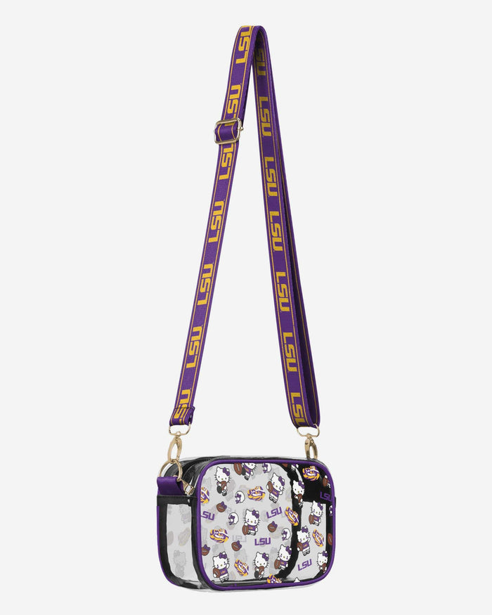 LSU Tigers Hello Kitty® Clear Crossbody Bag FOCO - FOCO.com