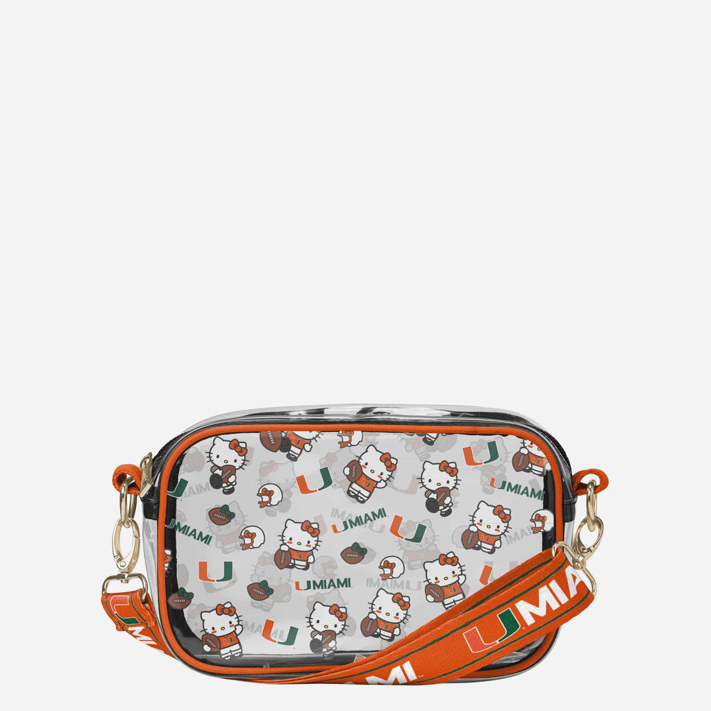 Miami Hurricanes Hello Kitty® Clear Crossbody Bag FOCO - FOCO.com