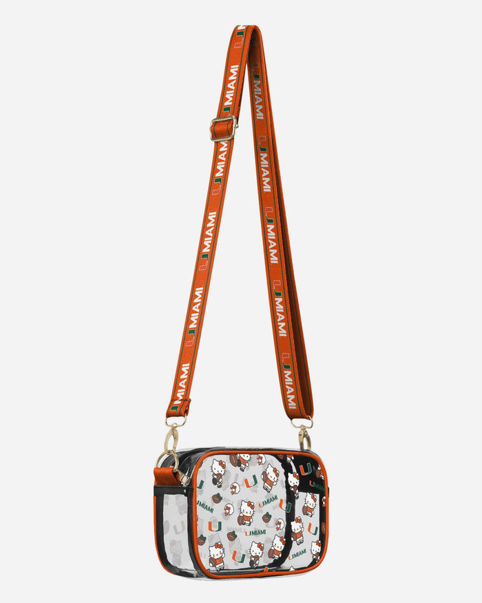 Miami Hurricanes Hello Kitty® Clear Crossbody Bag FOCO - FOCO.com