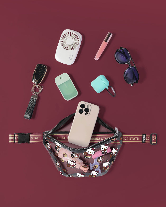 Florida State Seminoles Hello Kitty® Clear Fanny Pack FOCO - FOCO.com