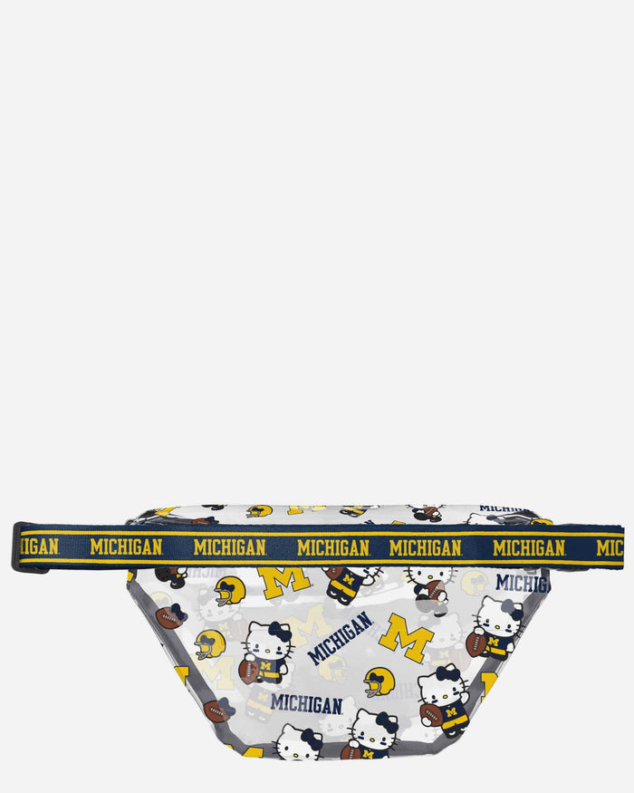 Michigan Wolverines Hello Kitty® Clear Fanny Pack FOCO - FOCO.com
