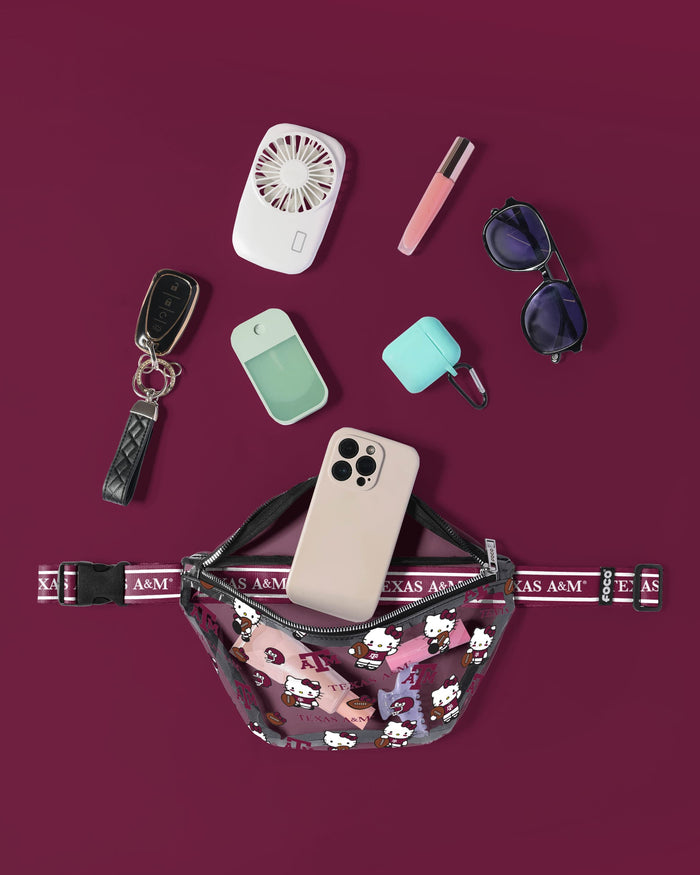 Texas A&M Aggies Hello Kitty® Clear Fanny Pack FOCO - FOCO.com