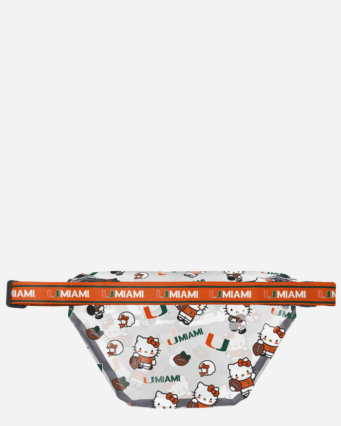 Miami Hurricanes Hello Kitty® Clear Fanny Pack FOCO - FOCO.com