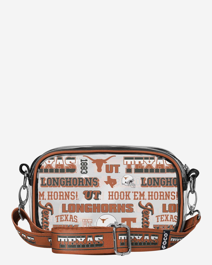 Texas Longhorns Repeat Retro Print Clear Crossbody Bag FOCO - FOCO.com