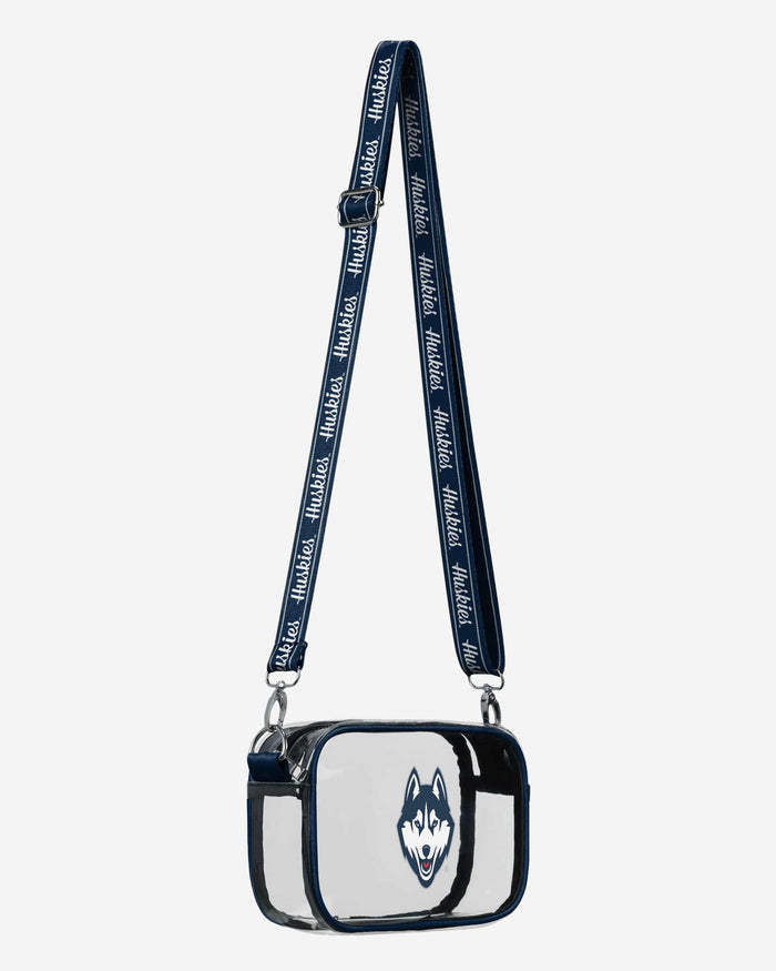 UConn Huskies Team Stripe Clear Crossbody Bag FOCO - FOCO.com