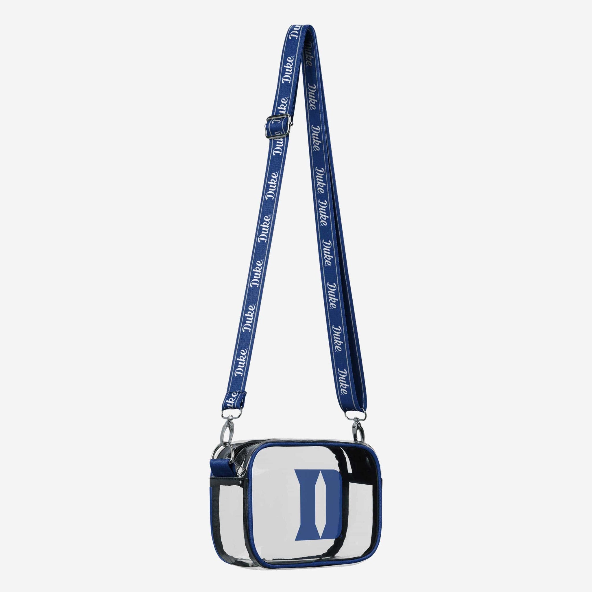 Duke Blue Devils Team Stripe Clear Crossbody Bag FOCO