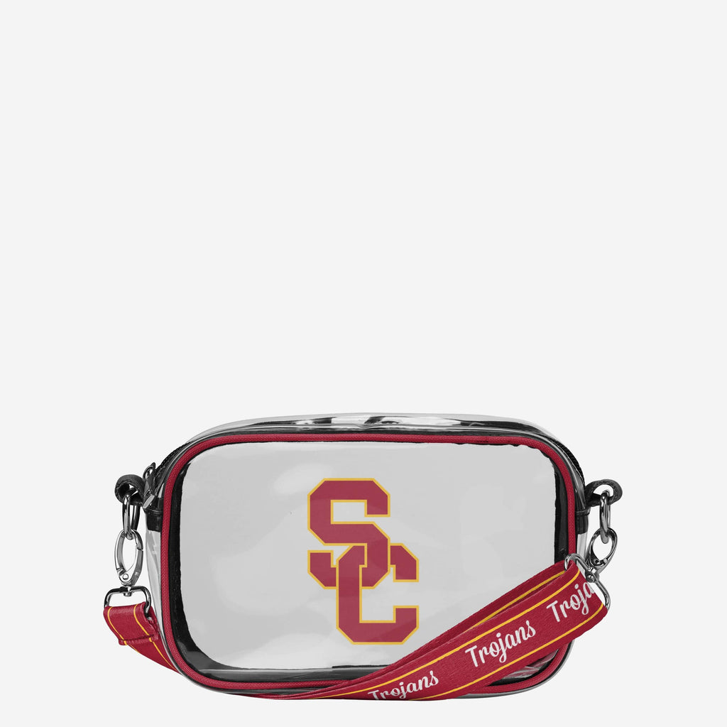 USC Trojans Team Stripe Clear Crossbody Bag FOCO - FOCO.com