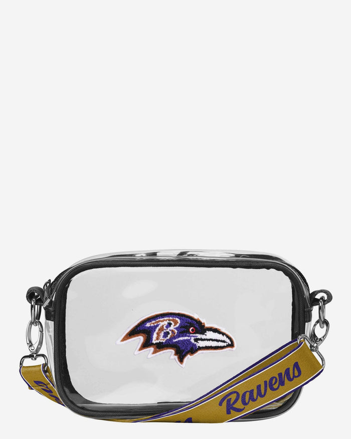 Baltimore Ravens Chenille Logo Clear Crossbody Bag FOCO - FOCO.com