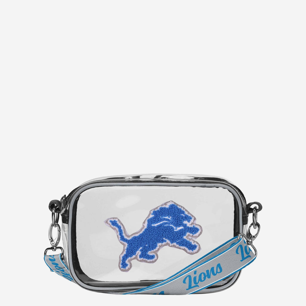 Detroit Lions Chenille Logo Clear Crossbody Bag FOCO - FOCO.com