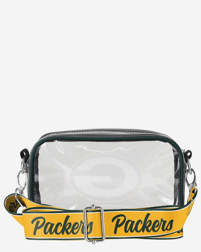 Green Bay Packers Chenille Logo Clear Crossbody Bag FOCO - FOCO.com