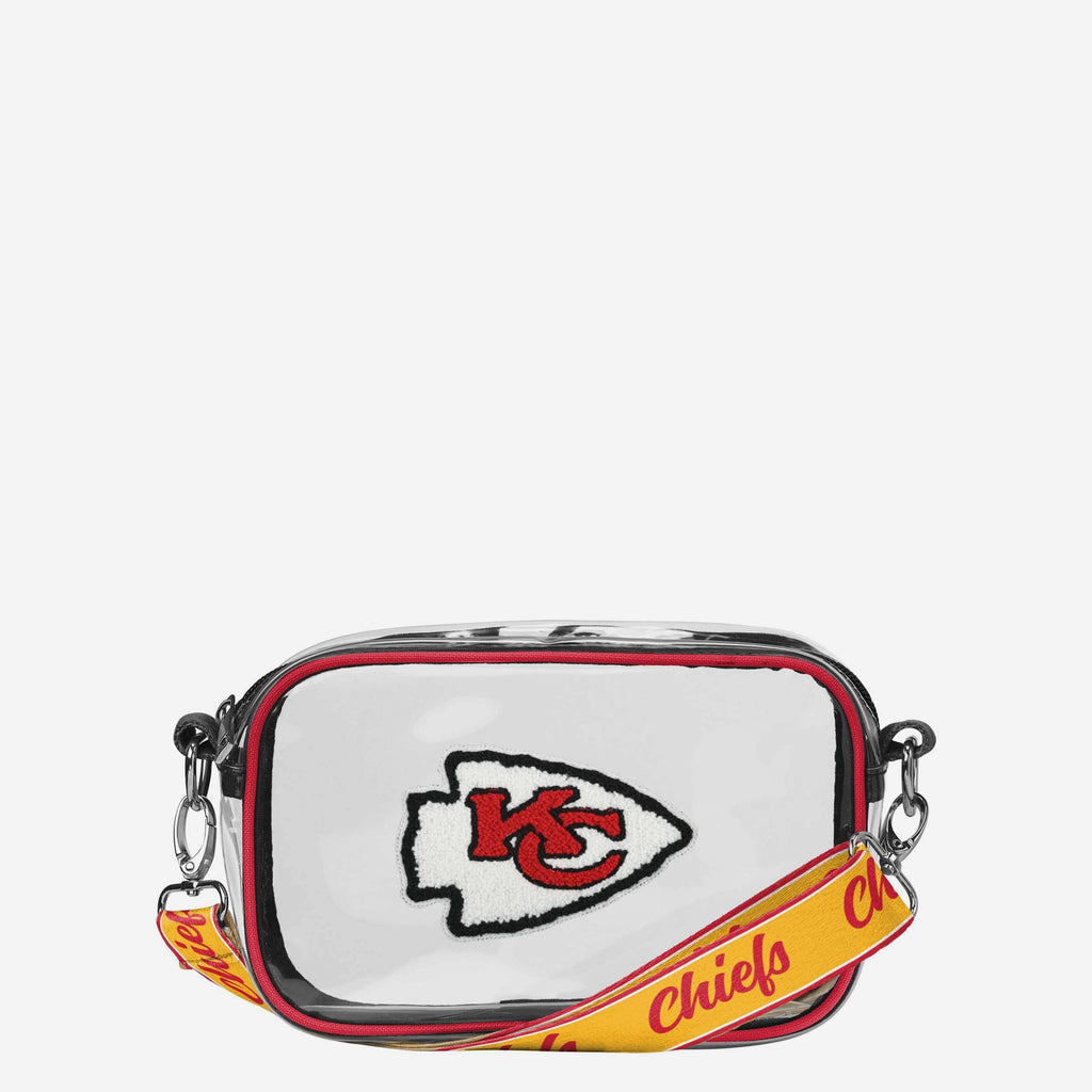 Kansas City Chiefs Chenille Logo Clear Crossbody Bag FOCO - FOCO.com