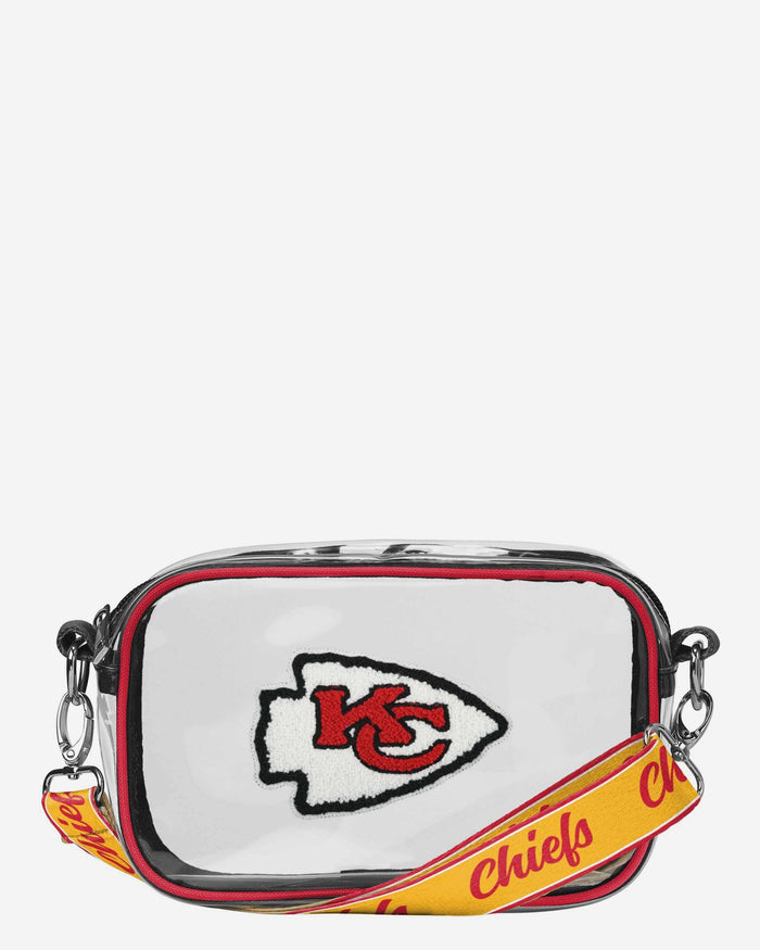 Kansas City Chiefs Chenille Logo Clear Crossbody Bag FOCO - FOCO.com