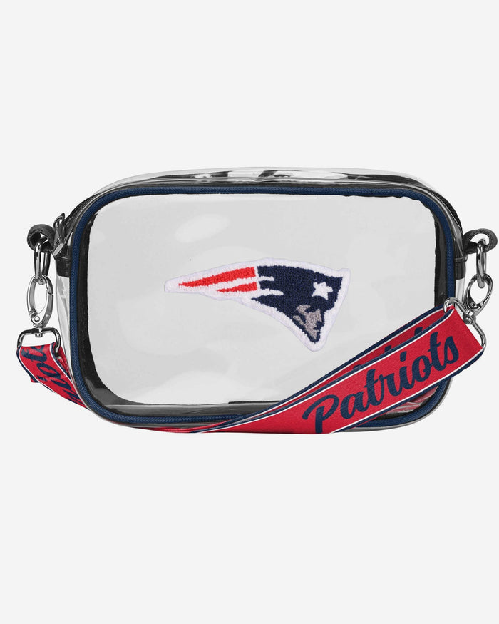 New England Patriots Chenille Logo Clear Crossbody Bag FOCO - FOCO.com